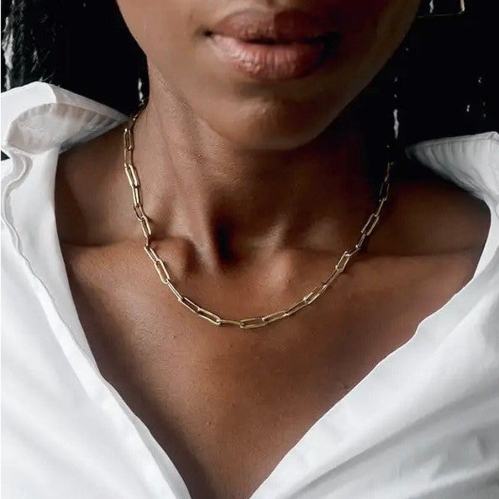 Natalie Necklace gold chain linked necklace